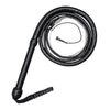 Black Cowhide Leather Bullwhip — Professional Leather Bullwhip, 4ft to 12ft