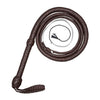 Chocolate Brown Cowhide Bullwhip – Hand-Braided 12-Plait, 4ft to 12ft