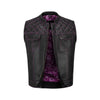 Pink Diamond Stitched Cowhide Vest – Custom Biker Gift Vest