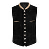 Men's Black Suede Prince Wedding Vest