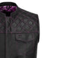 Pink Diamond Stitched Leather MC Club Vest – Custom Biker Gift