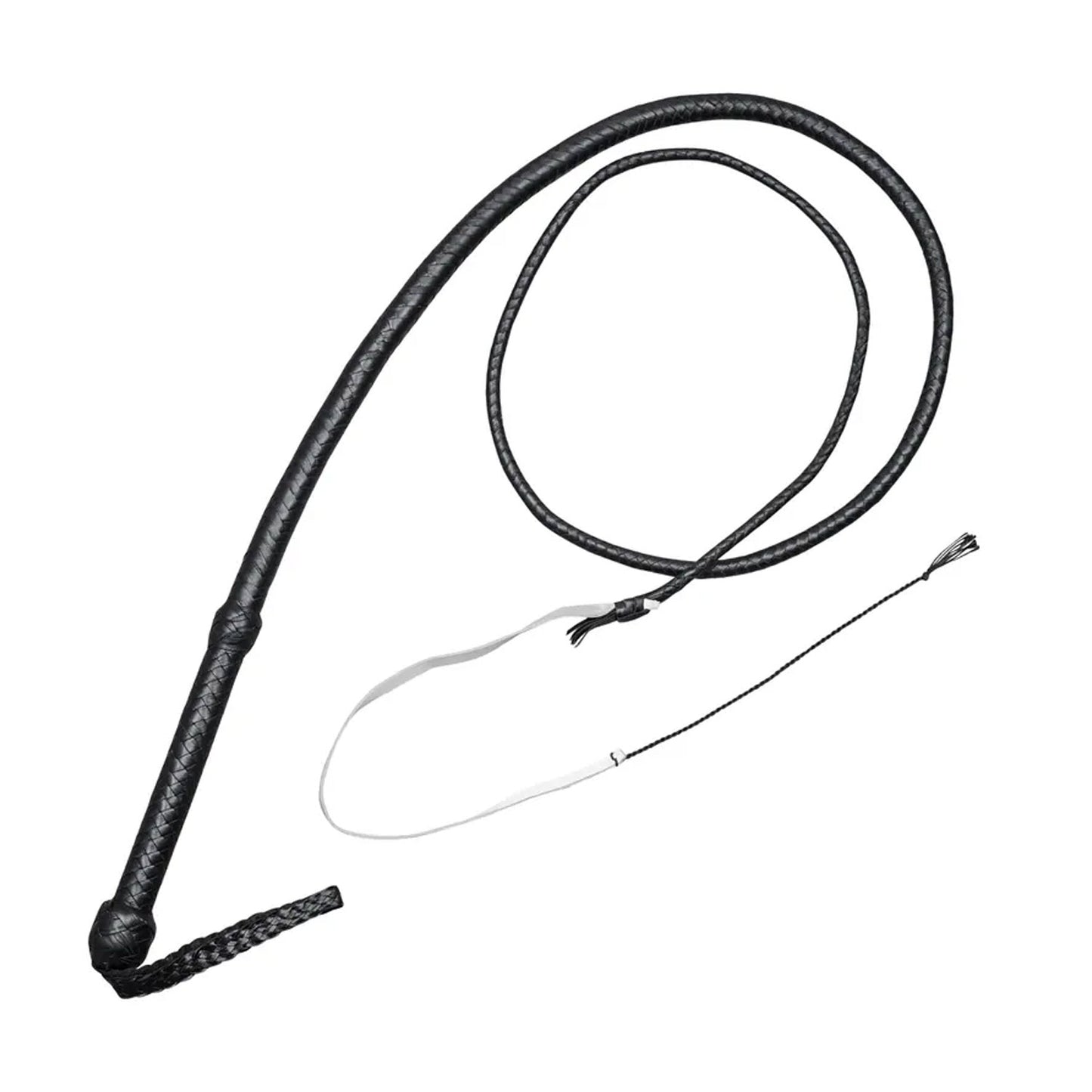 Indiana Jones Deep Black Kangaroo leather Bullwhip – 4ft to 12ft Handmade