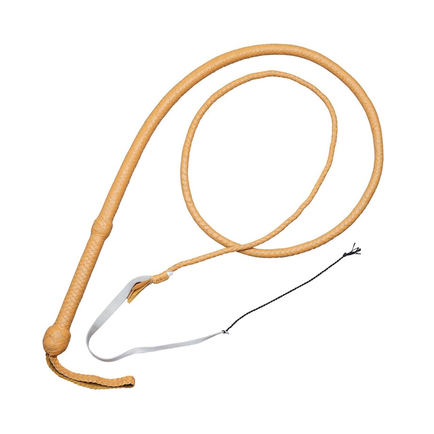 Indiana Jones Tan Kangaroo Leather Bullwhip – 4ft to 12ft Handmade