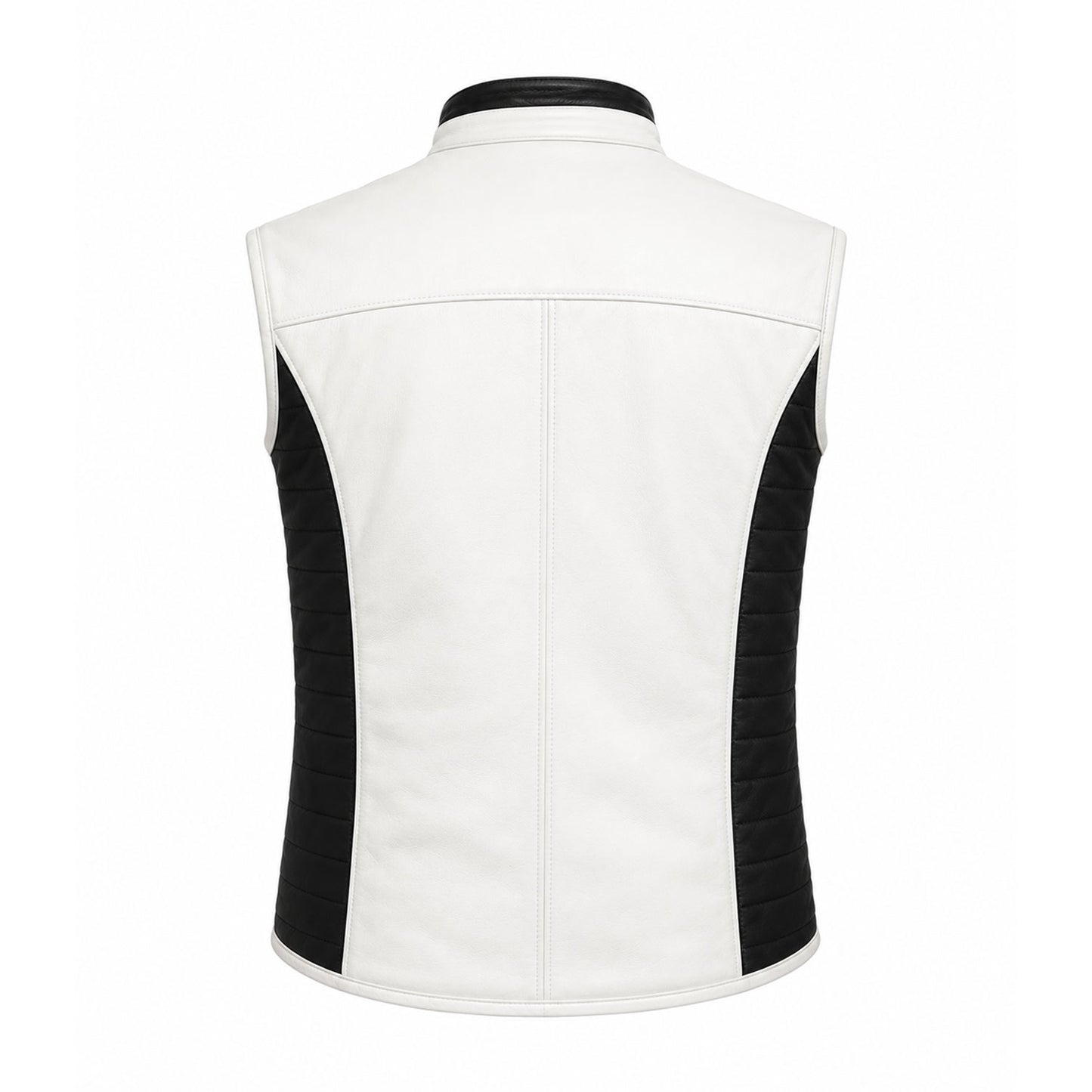 Streetwear leather vest YKK zipper detail