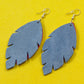 Tri-Petal Leather Earrings - Nubuck Leather