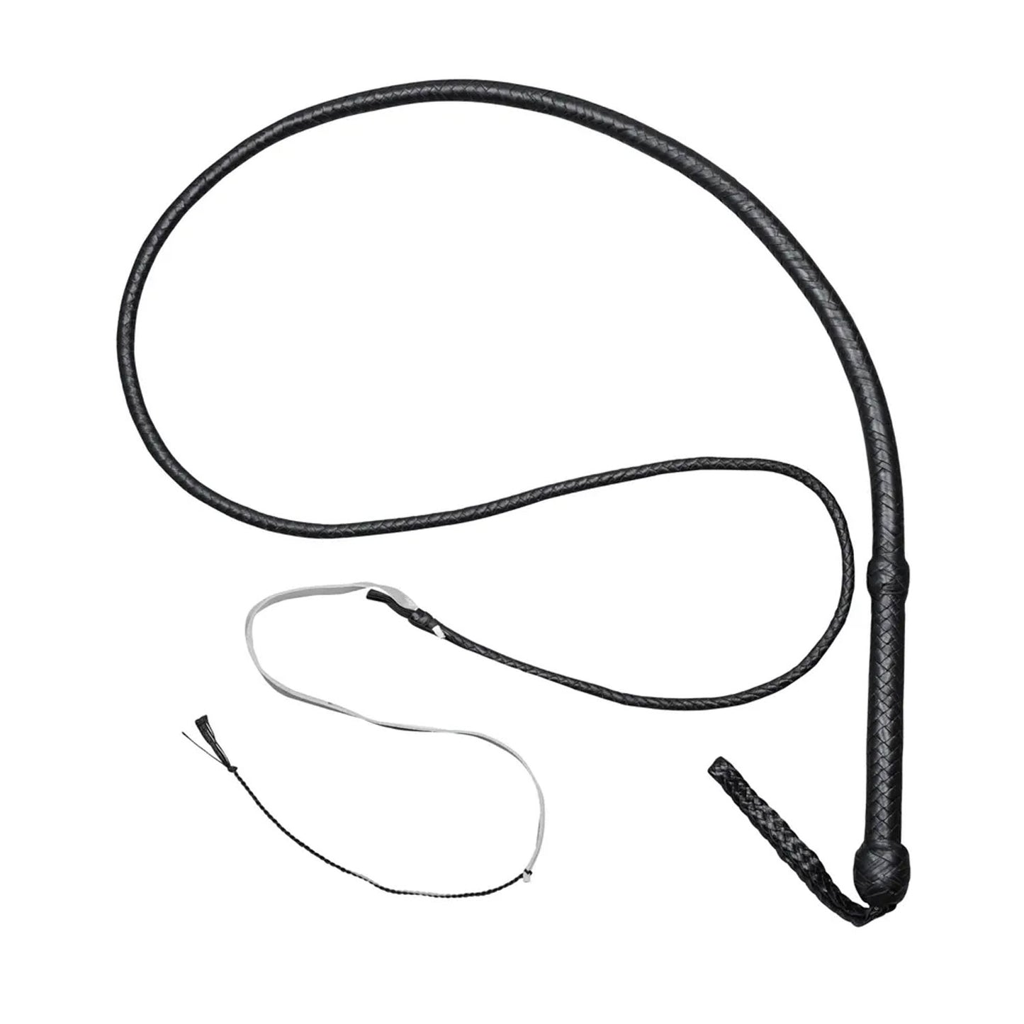 Indiana Jones Deep Black Kangaroo leather Bullwhip – 4ft to 12ft Handmade