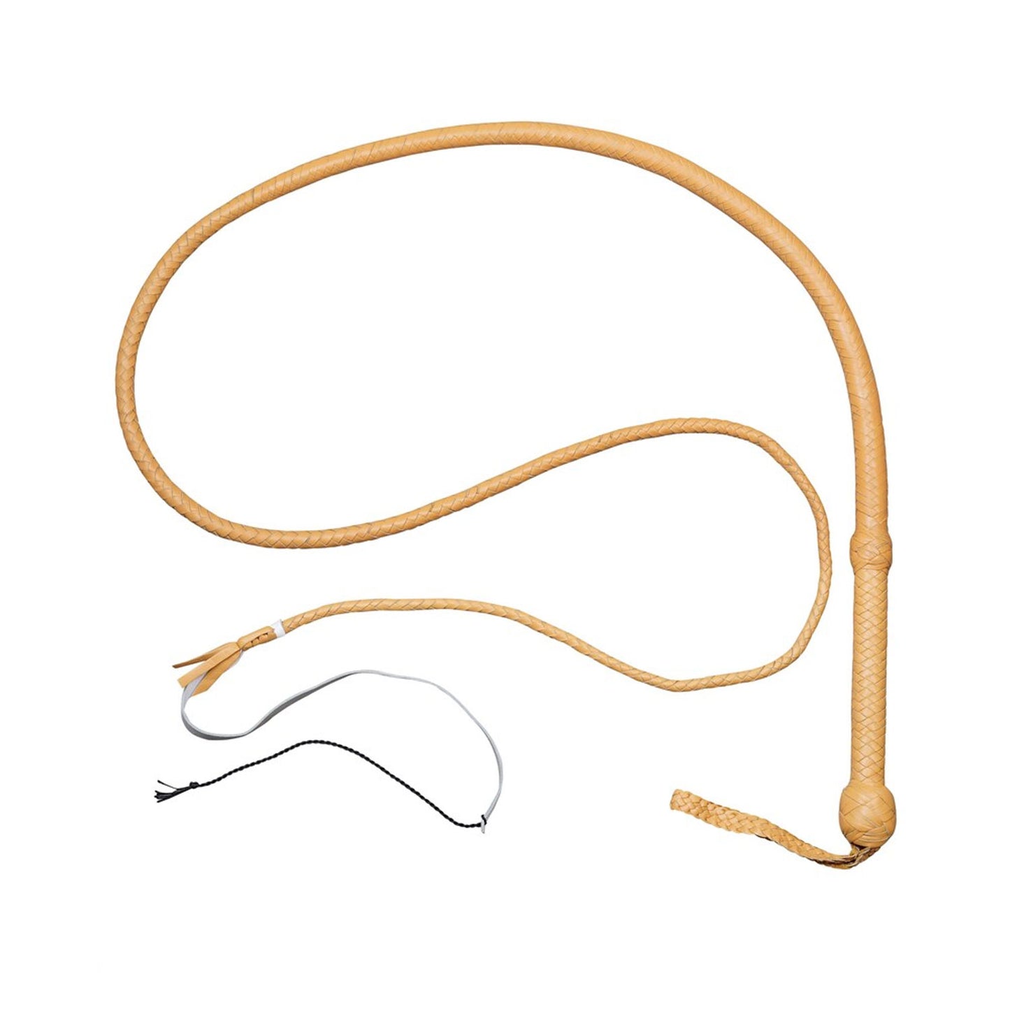 Indiana Jones Tan Kangaroo Leather Bullwhip – 4ft to 12ft Handmade