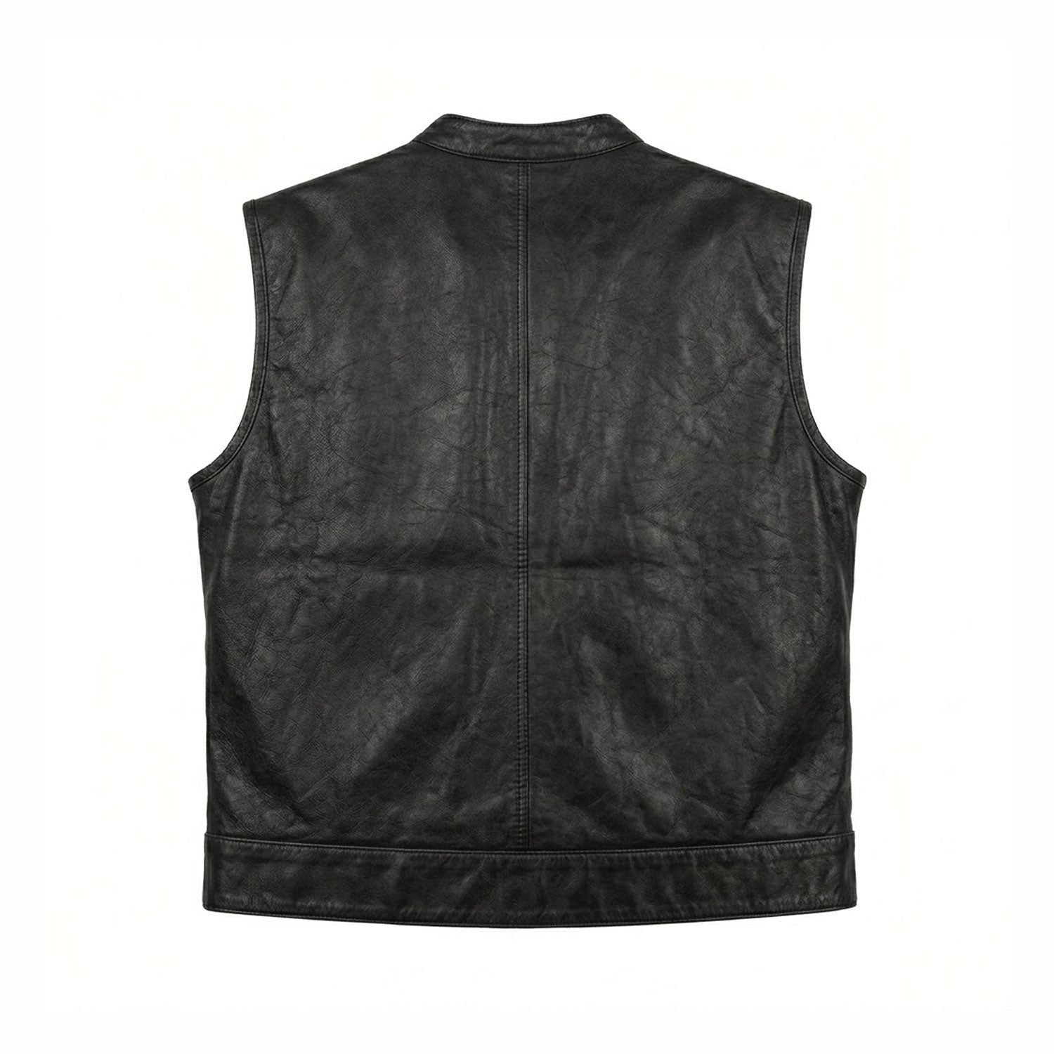 Black ribbed vest zip and flap pocket close-up