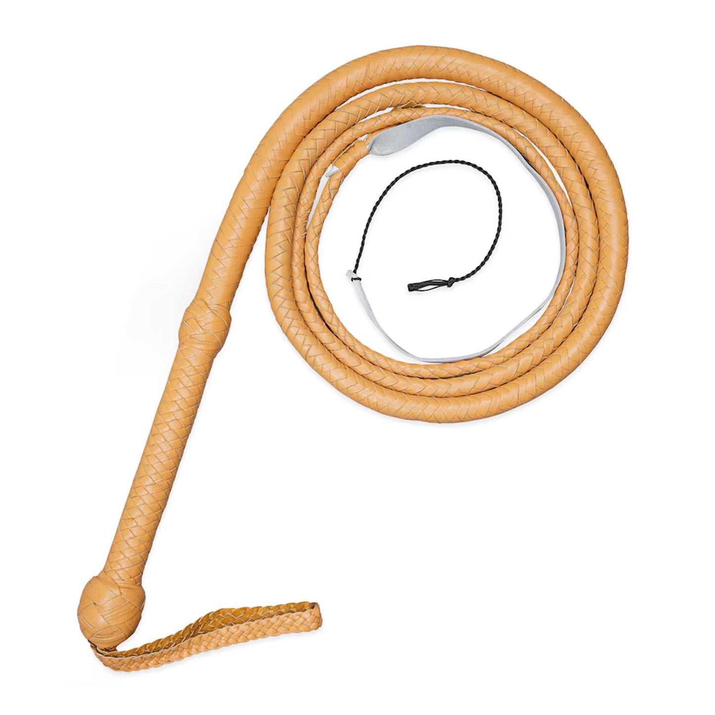 Indiana Jones Tan Kangaroo Leather Bullwhip – 4ft to 12ft Handmade