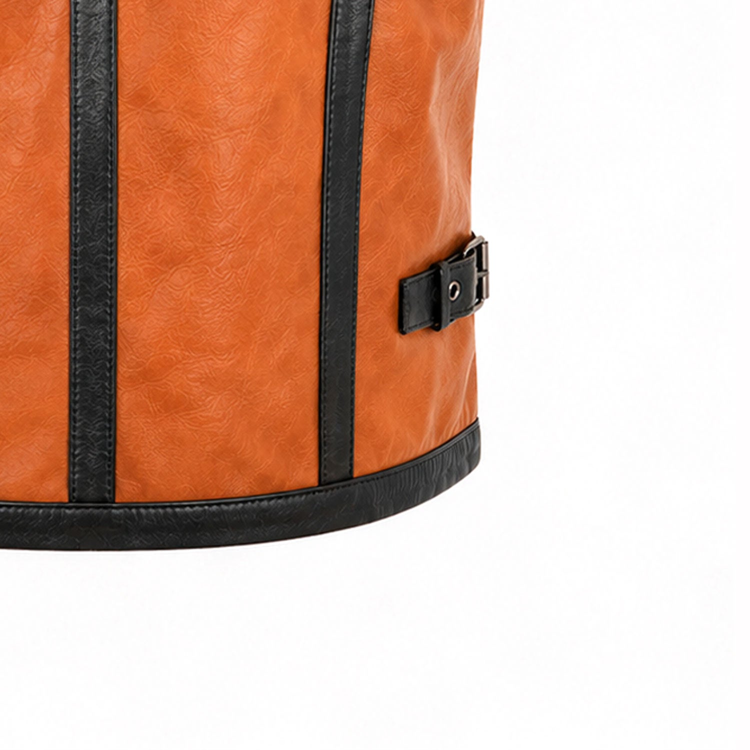Full grain cowhide utility vest full body view