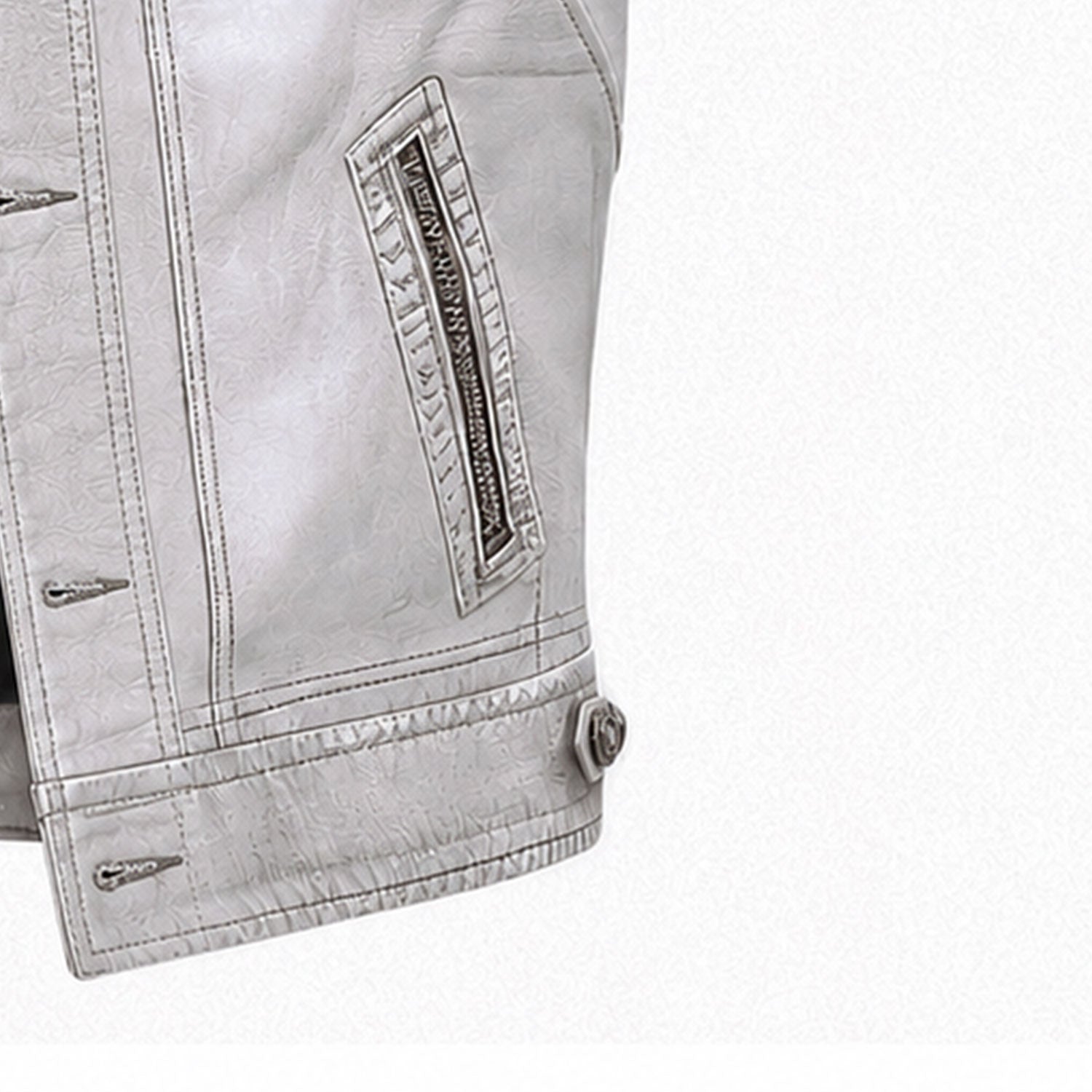 Men's MC vest adjustable waist tab detail