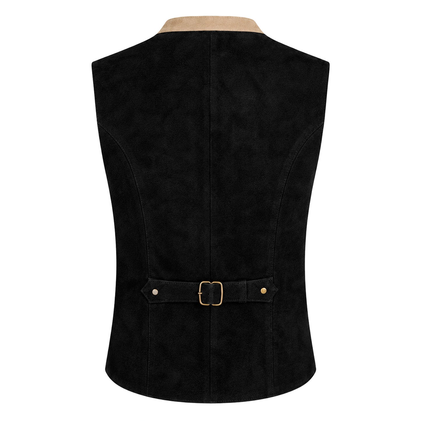 Wedding vest stand collar and button closure detail