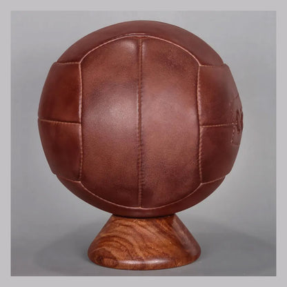 Retro Vintage Leather Soccer Ball – 1900s Display Decor