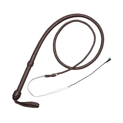 Chocolate brown bullwhip extended for performance cracking