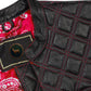 Close-up of a handcrafted Red Diamond Stitched MC Club Vest made from premium cowhide leather. Featuring bold red diamond stitching across the chest, durable YKK brass zipper closure, and dual chest pockets, this biker vest is designed for motorcycle club members and road warriors. Fully customizable with patches, colors, and sizes, it makes the perfect choice for riders seeking standout biker gear.