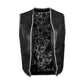 Custom white biker vest made from A+ grade genuine cowhide leather, featuring side lace closure and brass button front. This handmade leather motorcycle vest is designed for MC club members, motorcycle riders, and fashion-forward bikers seeking a rugged yet stylish leather vest for riding, rallies, and long-lasting performance on the road.