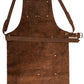 Customizable leather work apron for BBQ chefs and stylists. Features towel ring attachments, full-grain cowhide durability, brass hardware, and tool compartments. Perfect for grilling, grooming, and workshop tasks. Makes a premium gift for Father's Day, birthdays, or holidays.

