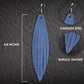 Fish Fin Leather Earrings - Nubuck Leather