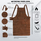 Multipurpose handmade BBQ apron crafted from thick leather, offering personalization and utility through its pockets, towel rings, and strong hardware. Ideal for professionals like butchers, barbers, or grill chefs. Adjustable design fits most body types and adds rugged elegance to any task.

