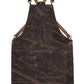 Personalized heavy-duty leather BBQ apron made from thick pullup cowhide, featuring cross-back straps, brass hardware, and multifunction pockets. Ideal for chefs, carpenters, butchers, and hairstylists. Custom-engraved leather apron with rugged elegance, designed for performance and style.

