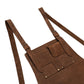 Premium cowhide leather grilling apron with dual towel rings and custom engraving options. Includes adjustable buckled straps, front storage pockets, and tool loops. Designed for hairstylists, chefs, handymen, and BBQ lovers. A thoughtful handmade leather gift for professionals or home cooks.

