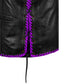 Purple diamond stitched MC biker vest made from premium cowhide leather, handcrafted with superior detailing and rugged strength. A perfect choice for motorcycle enthusiasts, rebels, and road warriors seeking customizable leather vests with unique biker aesthetics. Designed for long-lasting wear, this vest adds bold style and authentic biker gear quality to any rider’s wardrobe.