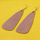 Drop Leather Earrings - Nubuck Leather