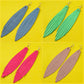 Fish Fin Leather Earrings - Nubuck Leather