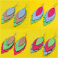 Tri-Petal Leather Earrings - Nubuck Leather