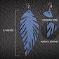 Cropped Leaf Leather Earrings - Nubuck Leather