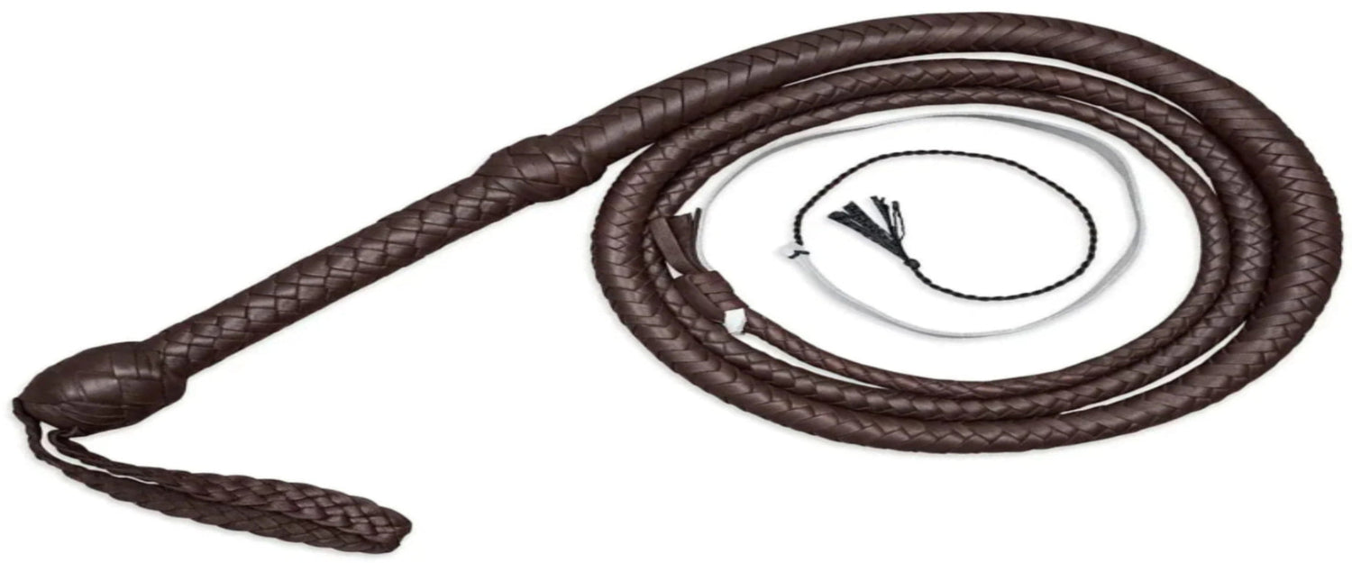 Handmade Leather Bullwhip — Genuine Cowhide Leather Whip by Leatherton